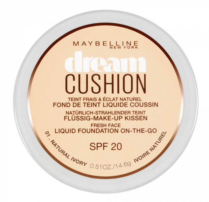 Fond de ten Maybelline Dream Cushion Liquid Foundation, 01 Natural Ivory, 14.6 g