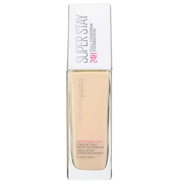 Fond de ten rezistent la transfer Maybelline New York SuperStay 24H, 03 True Ivory, 30 ml