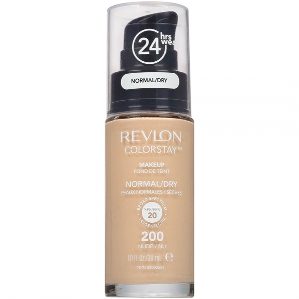 Fond De Ten Revlon Colorstay Normal / Dry Skin Cu Pompita - 200 Nude, 30 ml-big