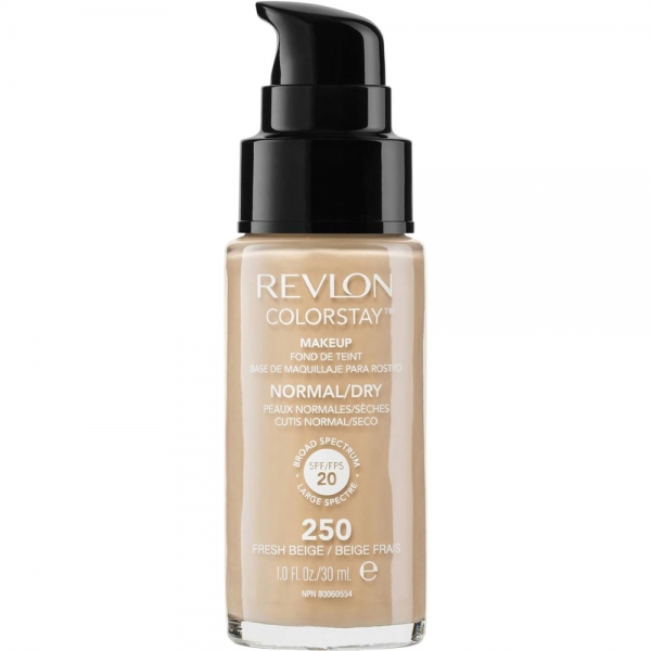 Fond De Ten Revlon Colorstay Normal Dry Skin Cu Pompita - 250 Fresh Beige, 30 ml