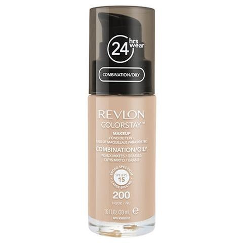Fond De Ten Revlon Colorstay Oily Skin Cu Pompita - 200 Nude, 30ml-big