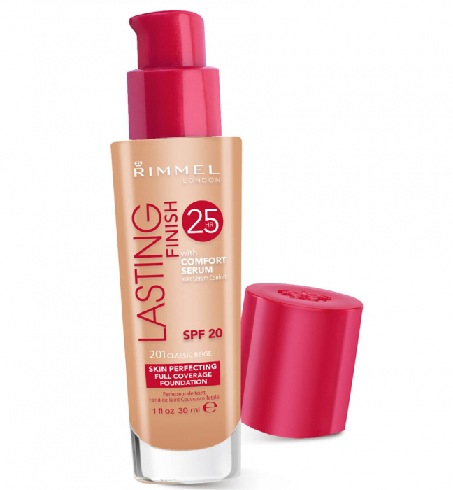 Fond De Ten RIMMEL Lasting Finish 25 Hr - 201 Classic Beige, 30 ml