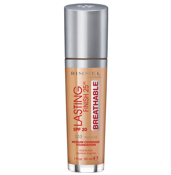 Fond de Ten Rimmel London Lasting Finish 25Hr Breathable, SPF20, 303 True Nude, 30 ml