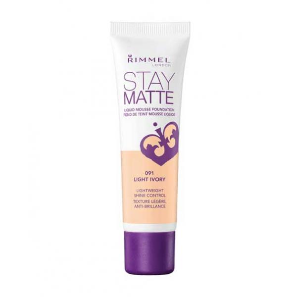 Fond De Ten RIMMEL STAY MATTE Liquid Mousse - 091 Light Ivory, 30 ml