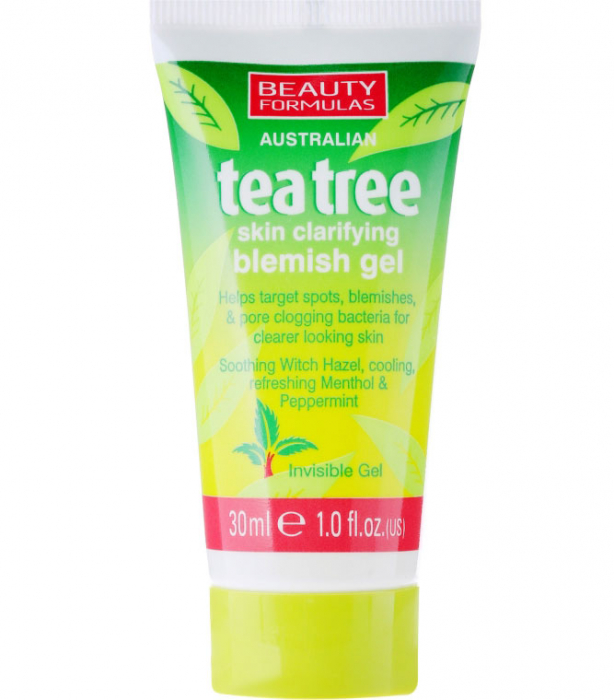 Gel anti-inflamator, anti-acnee pentru Ten cu Ceai Verde, impotriva imperfectiunilor, Beauty Formulas, 30 ml-big