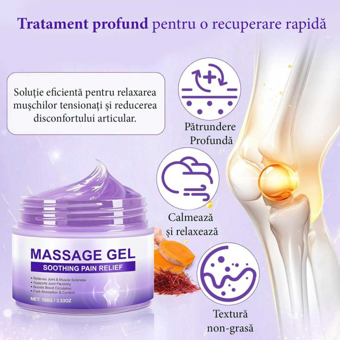 Gel Calmant pentru Dureri Musculare și Articulare, 100 g-big