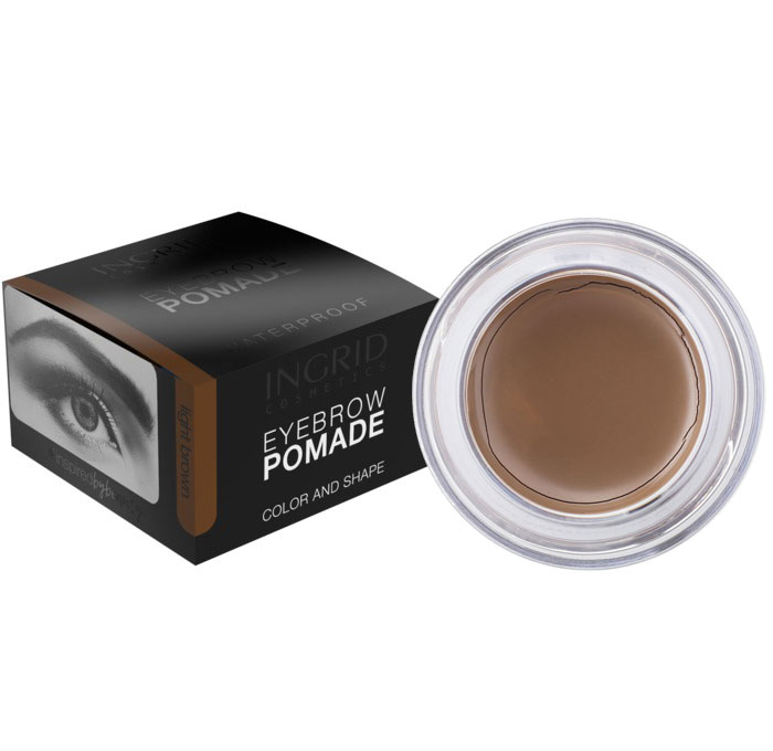 Gel Profesional Pentru Sprancene Ingrid Eyebrow Pomade Waterproof, Brown, 5g