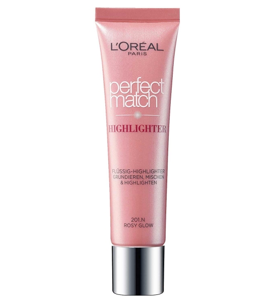 Iluminator multifunctional l oreal perfect match highlighter - 201.n rosy glow, 30 ml