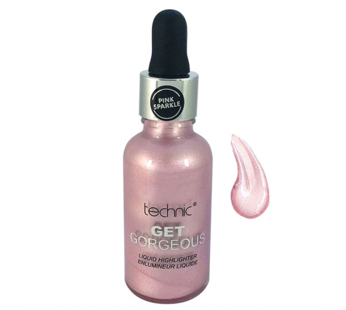 Iluminator Lichid Cu Particule Irizante Technic Get Gorgeous - Pink Sparkle, 34 ml