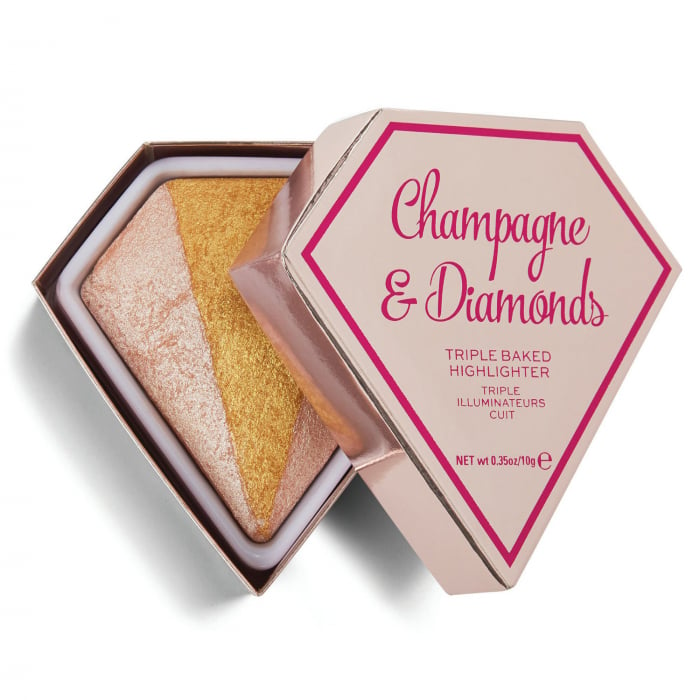 Iluminator Makeup Revolution I ♥ Revolution Triple Baked Highlighter Champagne & Diamonds, 10 g-big