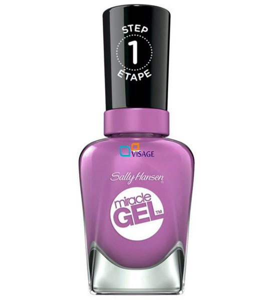 Lac de unghii Sally Hansen Miracle Gel, gel de unghii fara utilizarea UV sau lampa LED, 522 Raisin to Smile, 14.7 ml