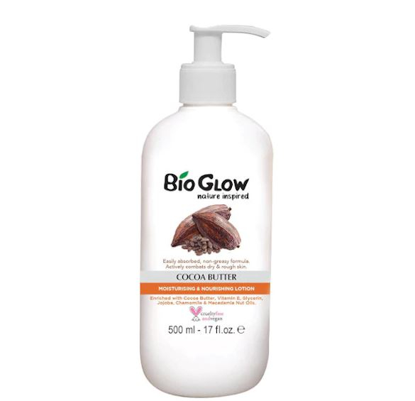 Lotiune hidratanta Bio Glow cu Unt de Cacao si Nuci Macadamia pentru piele uscata, 500 ml Bio Glow imagine noua