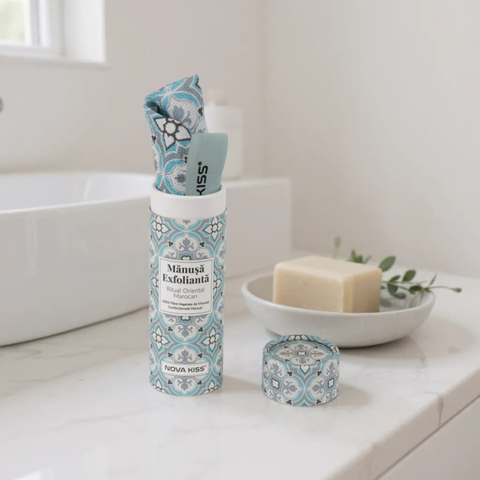Mănușă Exfoliantă Premium, Ritual Oriental Marocan, Confecționată Manual, NOVA KISS®-big