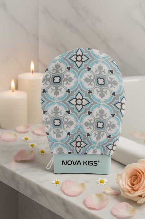 Mănușă Exfoliantă Premium, Ritual Oriental Marocan, Confecționată Manual, NOVA KISS®-big