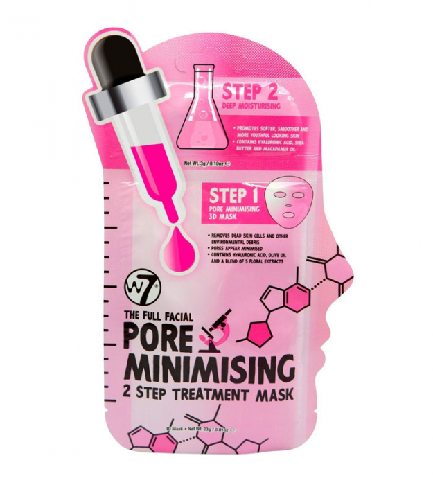 Masca tratament pentru micsorarea porilor W7 Pore Minimising 2 Step Face Mask, 23 g + 3 g