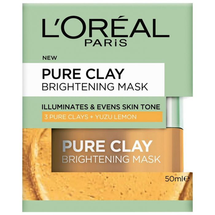 Masca de fata anti-roseata, efect de iluminare cu Argila Naturala si Lamaie Yuzu, L'Oreal Paris Pure Clay, 50 ml-big