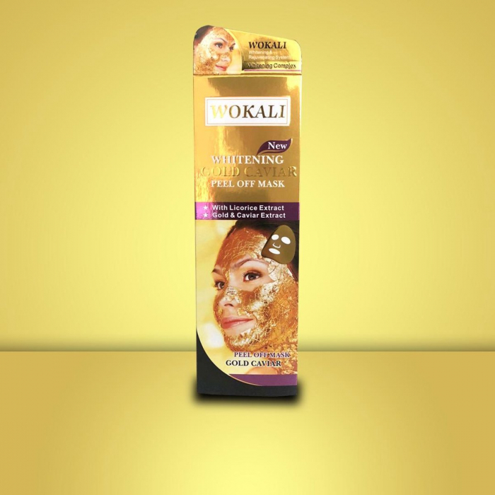 Masca de fata cu Caviar, Particule de Aur 24K si Colagen, Efect Intinerire si Anti Sebum, Wokali Gold Caviar Whitening, 130 ml-big