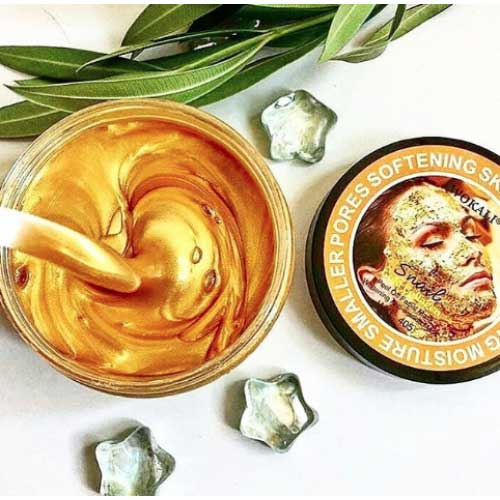 Masca de fata exfolianta cu Melc, Aur 24K si Colagen, Efect anti-rid, Wokali Snail Gold Collagen Whitening, 300 g-big