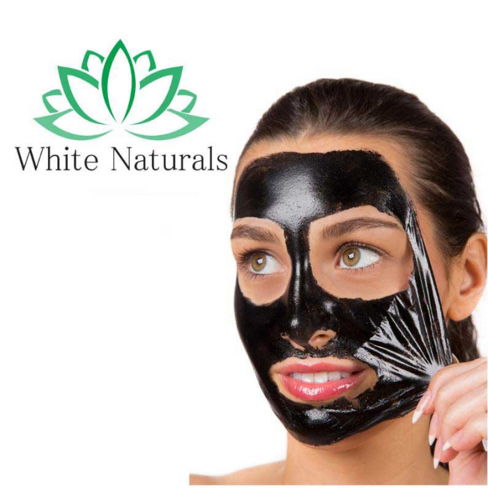 Masca neagra de fata cu Carbune Activ, Vitamina A & E, Efect detoxifiant si de intinerire, WOKALI BLACK Mask, 130 ml-big