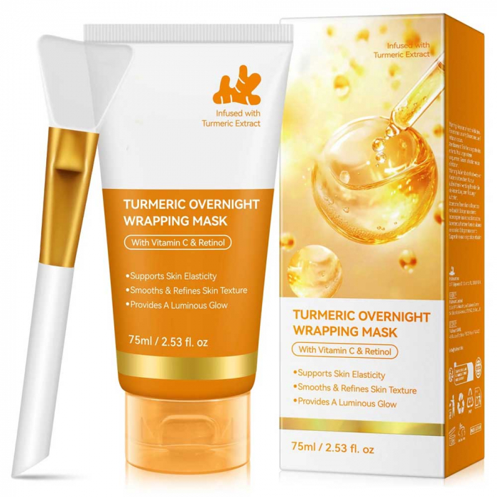 Mască de Noapte cu Acid Kojic și Turmeric, Luminozitate și Regenerare Intensivă, 75 ml-big