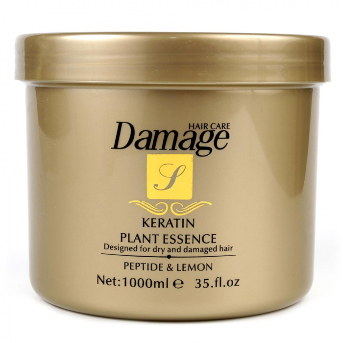 Masca tratament pentru par degradat cu KERATINA, Peptide si Lamaie, Damage Hair Care, 1000 ml-big