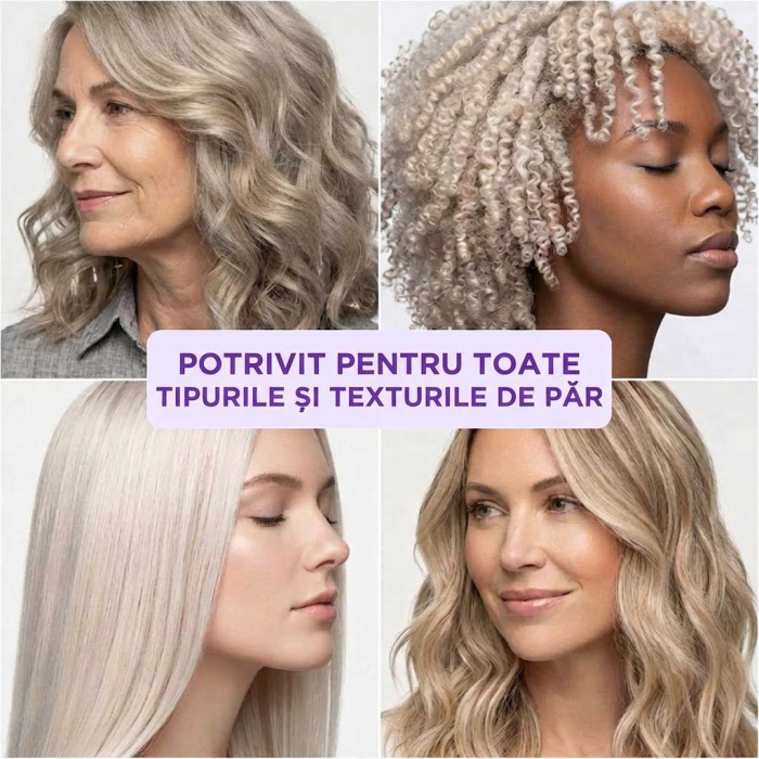 Masca de Par Violet pentru Neutralizarea Tonurilor Galbene cu Ulei de Rozmarin si Argan, 120g-big