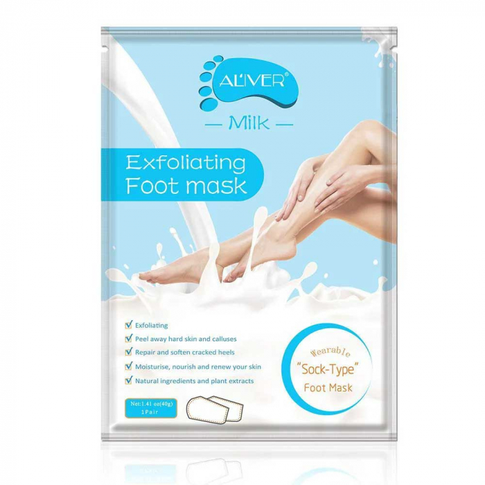 Masca Exfolianta pentru Picioare tip Soseta cu Lapte, Reparare Profunda