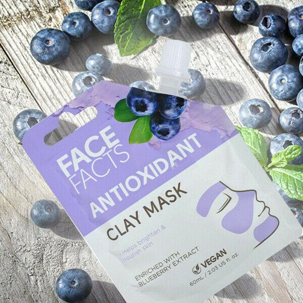 Masca Faciala Antioxidanta cu Afine FACE FACTS Clay Mask, imbogatita cu Vitamina C, 60 ml-big