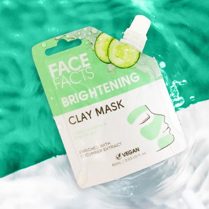 Masca Faciala cu extract de Castravete FACE FACTS Clay Mask, pentru Luminozitate si Revigorare, 60 ml-big