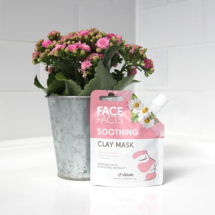 Masca Faciala Calmanta cu Musetel FACE FACTS Clay Mask cu proprietati Anti-Inflamatoare si Antioxidanti, 60 ml-big