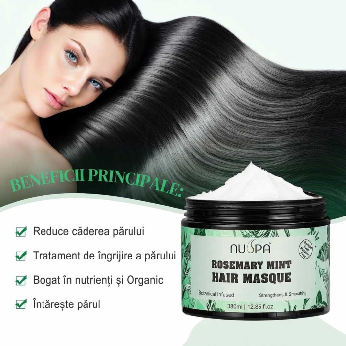 Masca Hidratanta cu Rozmarin si Menta pentru Par Deteriorat, 380 ml-big