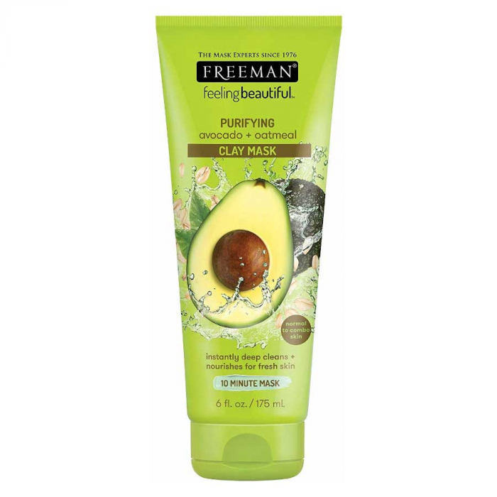 Masca hranitoare si purificatoare FREEMAN Purifying Avocado + Oatmeal Clay Mask, 175 ml