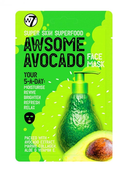 Masca hranitoare W7 Super Skin Superfood Awsome Avocado Face Mask, 18 g