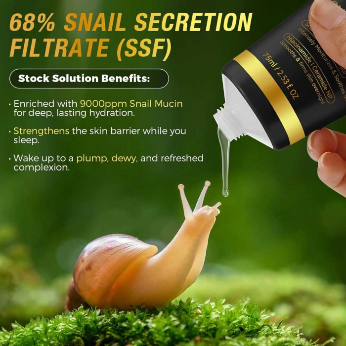 Masca Noapte cu Mucina de Melc 68%, Colagen, Niacinamide, Hidratare intensa, 75 ml-big