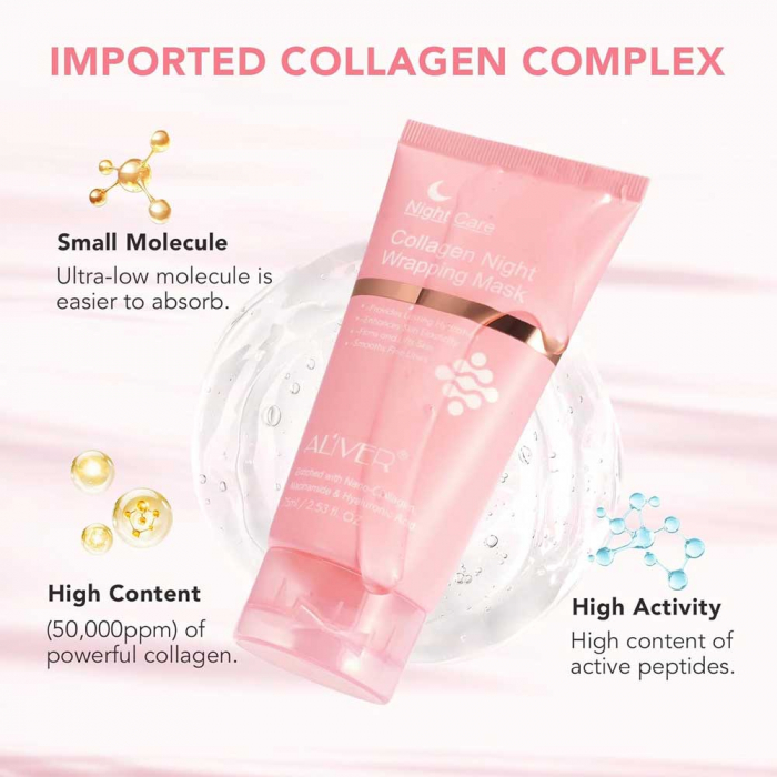 Masca de Noapte cu Colagen, Niacinamide, Hidratare profunda, 75 ml-big