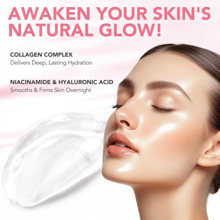 Masca de Noapte cu Colagen, Niacinamide, Hidratare profunda, 75 ml-big