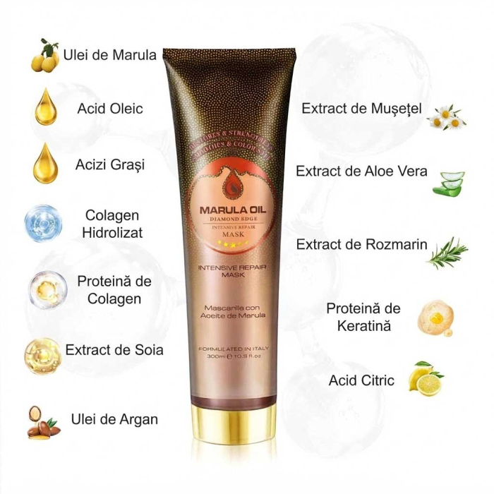 Masca Profesionala de Par pentru Reparare Intensiva cu Ulei de Marula, 300 ml-big
