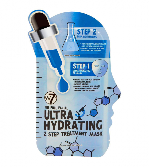 Masca tratament pentru hidratare intensa W7 Ultra Hydrating 2 Step Face Mask,  23 g + 3 g-big