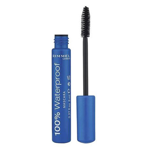 Mascara Rimmel London 100% Waterproof, 001 Black, Negru, 8 ml