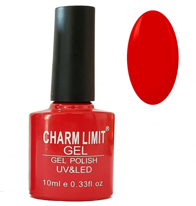 Oja semipermanenta CHARM LIMIT Gel Polish UV LED, Nuanta 014 Cherry Red, 10 ml