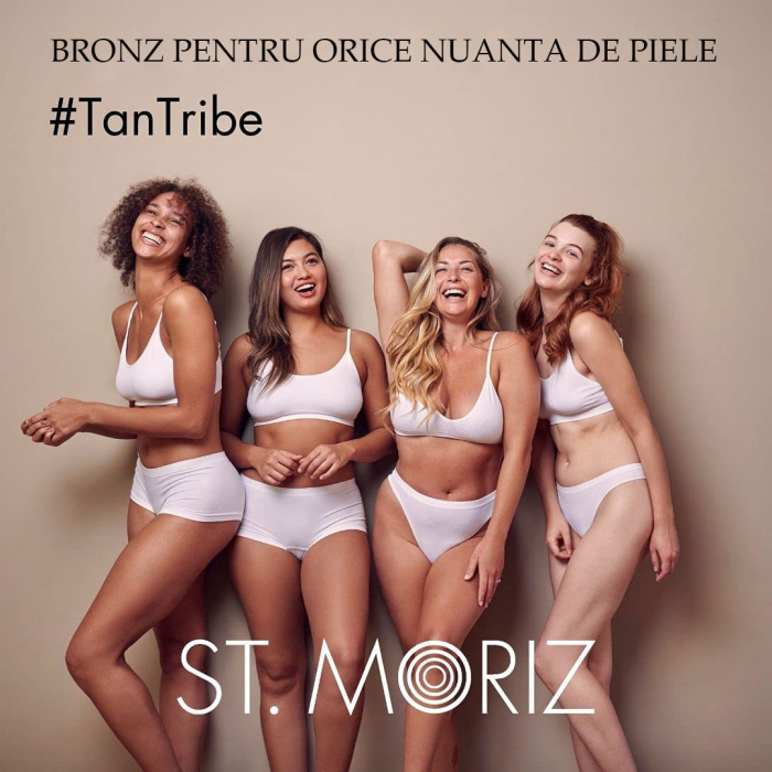 Pachet complet pentru Autobronzare Profesionala ST MORIZ cu Spuma cu Efect Rapid, Scrub cu Miere si Manusa-big