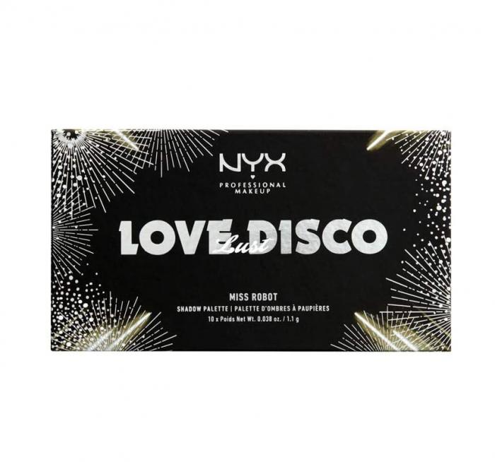 Paleta de farduri NYX Professional Makeup Love Lust Disco Miss Robot, 10 x 1.1 g-big