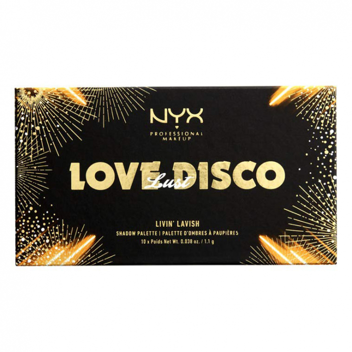 Paleta de farduri NYX Professional Makeup Love Lust Disco Livin' Lavish, 10 x 1.1 g-big