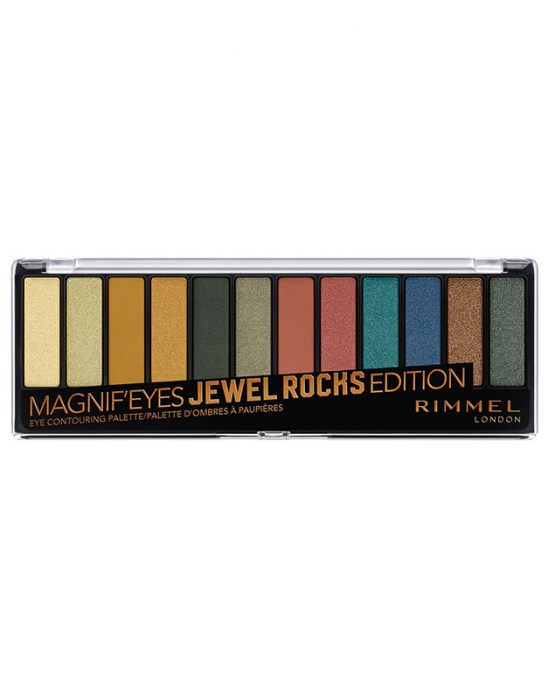Paleta de farduri Rimmel London Magnif'Eyes Eye Contouring Palette 009 Jewel Rocks Edition, 14.2 g-big