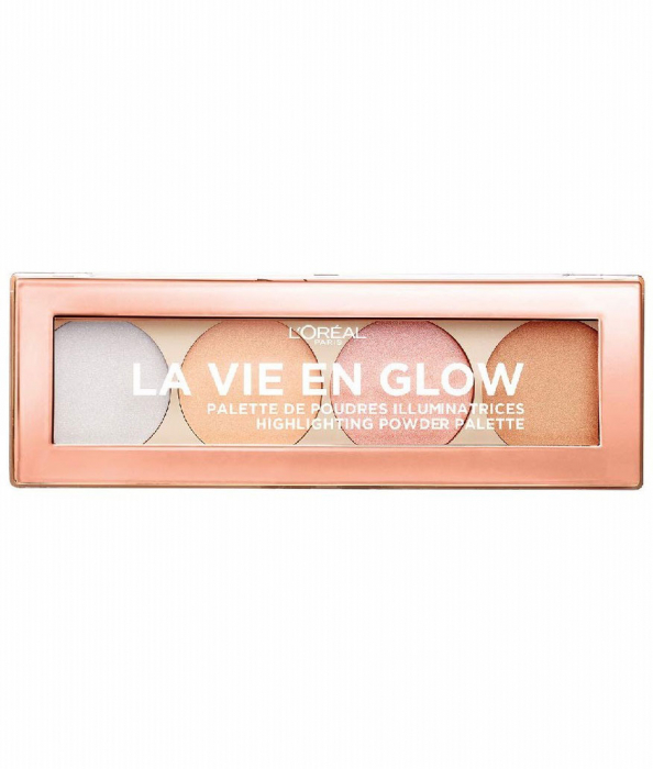 Paleta Iluminatoare L'Oreal Paris La Vie En Glow Highlighting Powder Palette 2, Cool Glow, 15 g-big