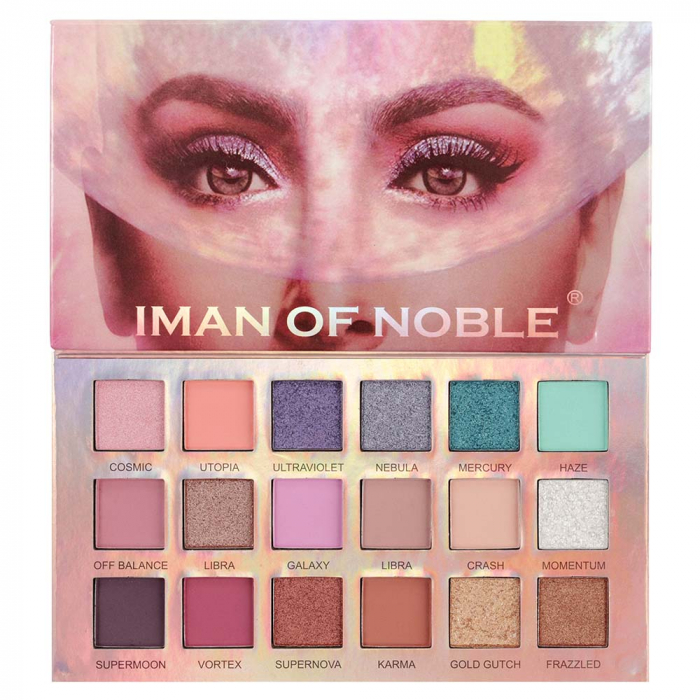 Paleta Profesionala de Farduri Iman Of Noble, 18 Color Eyeshadow Palette, 18 x 1 g