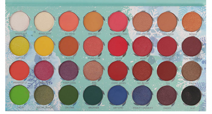 Paleta Profesionala de Farduri WINTER SNOWFLAKES Via Letvass, 32 Color Eyeshadow Palette, 32 x 1.5 g-big
