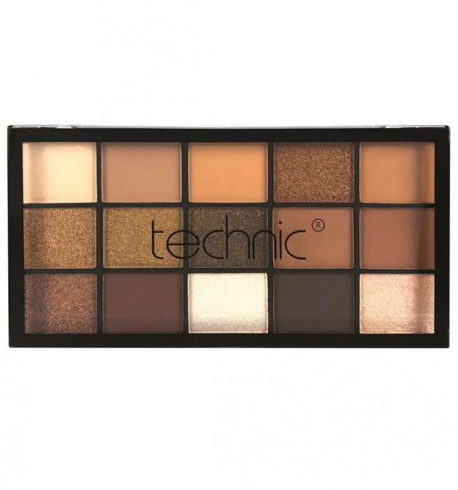 Paleta Profesionala de Farduri Technic 15 Pressed Pigment Palette, Boujee, 15 Culori, 21.9 g-big