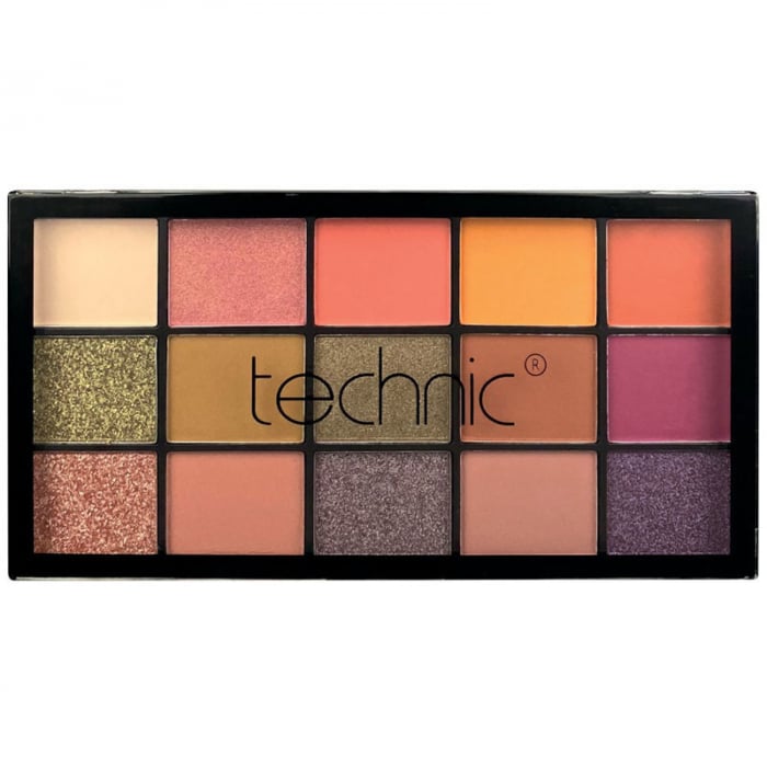 Paleta Profesionala de Farduri Technic 15 Pressed Pigment Palette, Cinnamon Swirl, 15 Culori, 21.9 g-big