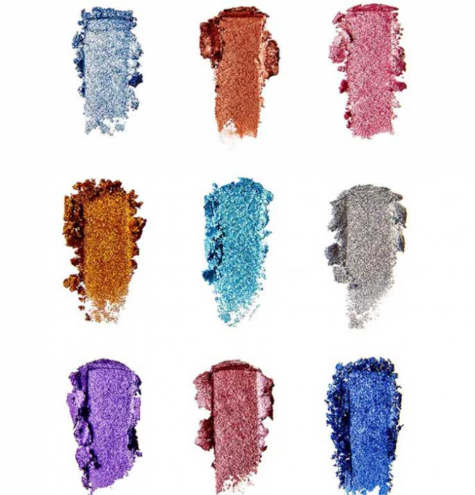 Paleta profesionala glitter 9 nuante, efect stralucitor, Makeup Revolution London, Illusion-big